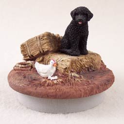 DTTC72 Portuguese Water Dog  Tiny One Candle Topper ""A Day on the Farm""
