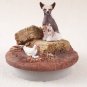 DTTC81 Chinese Crested Dog Tiny One Candle Topper ""A Day on the Farm""