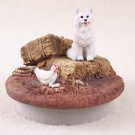 DTTC82 American Eskimo Tiny One Candle Topper ""A Day on the Farm""