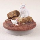 DTTC83 American Eskimo Miniature Tiny One Candle Topper ""A Day on the Farm""