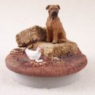 DTTC88 Bull Mastiff Tiny One Candle Topper ""A Day on the Farm""