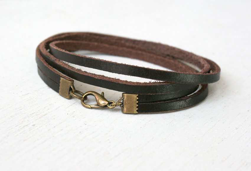 Leather Cord Wrap Bracelet