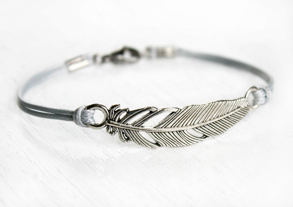 Feather Bracelet Anklet with Clasp