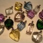 5 Gorgeous Crystal vials with resealable cap perfum oils etc.