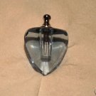 Blue heart shaped crystal vial resealable cap and fob