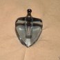 Blue heart shaped crystal vial resealable cap and fob