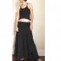 Black Cotton Boho Hippie Two Layers Circle Wrap Skirt S-L (H)