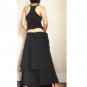 Black Cotton Boho Hippie Two Layers Circle Wrap Skirt S-L (H)