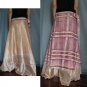 India Nepal Classic Silk Sari Reversible long Wrap Skirt Dress Top Bohemian Boho Size S M L(K27)
