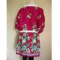 Pink Thai batik short Bridesmaid kimono Robe  R24