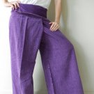 Purple Cotton Thai Fisherman Pants , Yoga ,Wrap , Massage ,Funky unisex Pants (N01)