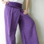 Purple Cotton Thai Fisherman Pants , Yoga ,Wrap , Massage ,Funky unisex Pants (N01)