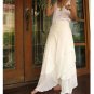 Cream cotton Hippie Gypsy Two Layers Circle Long Wrap Skirt S-L (CR 9)