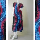 Free shipping  New Tropical Summer  Tie Dye Cotton Boho Hippie V-Neck Long Kimono TD460