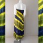 Free Shipping Colorful Tie-Dye Smocked Boho Beach Sun Summer Maxi Dress/Skirt (TD94)