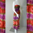 Free Shipping Smock Bust and Waist Wide Halter Tie Dye Cotton Long Summer Dress/Skirt ( Smock 420)
