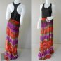 Free Shipping Smock Bust and Waist Wide Halter Tie Dye Cotton Long Summer Dress/Skirt ( Smock 420)