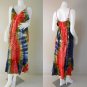 Long Halter Tied Tie Dye Ladies Summer Cotton Dress (DMS376)