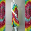 Colorful Tie Dye Cotton Boho Hippie  Long Halter Women Summer Dress S-L (DMS354)