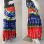 Free Shipping  tie dye cotton long ruffle summer casual wrap skirt S-L (TD 36)