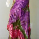 Free Shipping  Boho hippie Thai tie dye cotton ruffle wrap skirt S-L (TD 31)