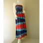 Plus size 2 in 1 Boho Hippie tie dye cotton smock dress maxi summer sundress long skirt (TD 122 )