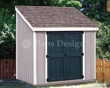 4' X 8' Lean-to Storage Shed Project Plans, Design #10408