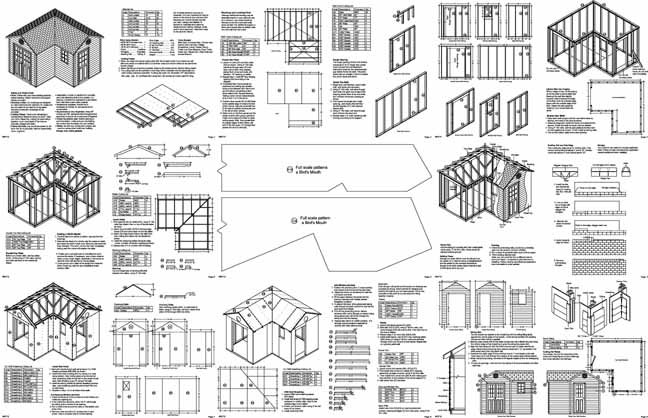 7 X 12 L 7 X 5 Dual Storage Shed Project Plans Design 60712