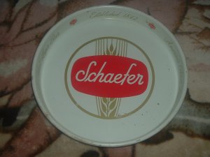 shaefer beer tray vintage