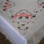 Batten lace with embroidery table clothes / covers and Napkins 60x84 inch oblong