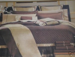9p reverse satin comforter bedding set King maroon rust