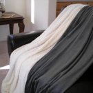 SUPER SOFT FAUX FUR / MICRO FIBER BLANKET THROW OLIVE