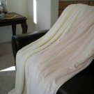 SUPER SOFT FAUX FUR / MICRO FIBER BLANKET THROW CREAM