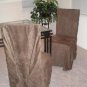 Brown Quality Micro Suede Dining Chair covers set of 2