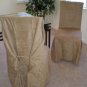 Taupe Quality Micro Suede Dining Chair covers set of 2