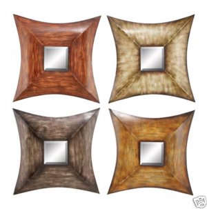 METAL MIRROR WALL DECOR 4 ASSORTED Wall42719