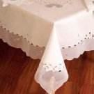 Special Christmas white silver bell table cloth 72x108