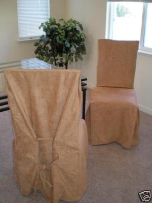 Rust Quality Micro Suede Dining Chair covers set of 2