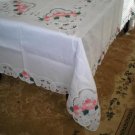 Batten lace n emb' tableclothes n Napkins 70x108 Beige