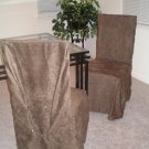 Brown Quality Micro Suede Dining Chair covers set of 2