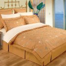 KING / CAL KING Gold  100% Embroidered Cotton Duvet Set and Sheets Set