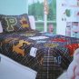 Blue Based Twin 100% Cotton Fully Quilted Bedspread Coverlet Quilts Blanket Set