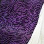 Purple  / Black Zebra SUPER SOFT Queen FAUX FUR / MICRO FIBER BLANKET / Bedspread / Throw