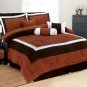 High Quality Micro Suede Comforter Set bedding-in-a-bag, Brick-Queen