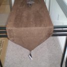 15x72" Double Layer Bonded Micro Suede Table Runner Chocolate Brown