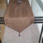 15x72" Double Layer Bonded Micro Suede Table Runner Chocolate Brown