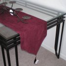 15x90" Double Layer Bonded Micro Suede Table Runner Burgundy ( Wine )