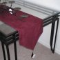 15x90" Double Layer Bonded Micro Suede Table Runner Burgundy ( Wine )