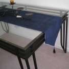 15x90" Double Layer Bonded Micro Suede Table Runner Navy Blue