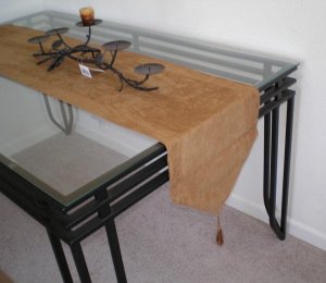 15x90" Double Layer Bonded Micro Suede Table Runner Peat ( or Saddle )